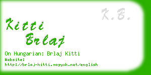 kitti brlaj business card